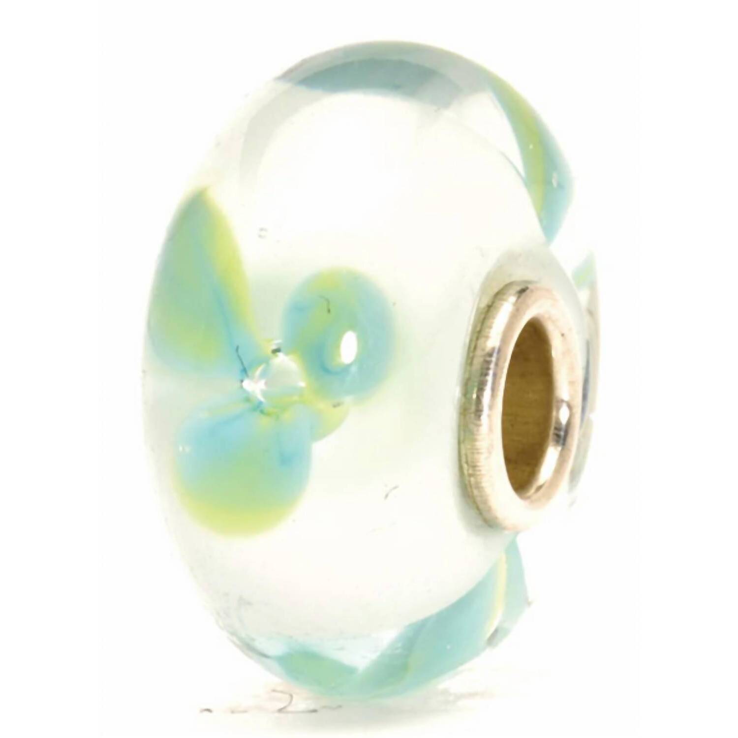 New Trollbeads Women's Flower Glass Bead Charm In Ice